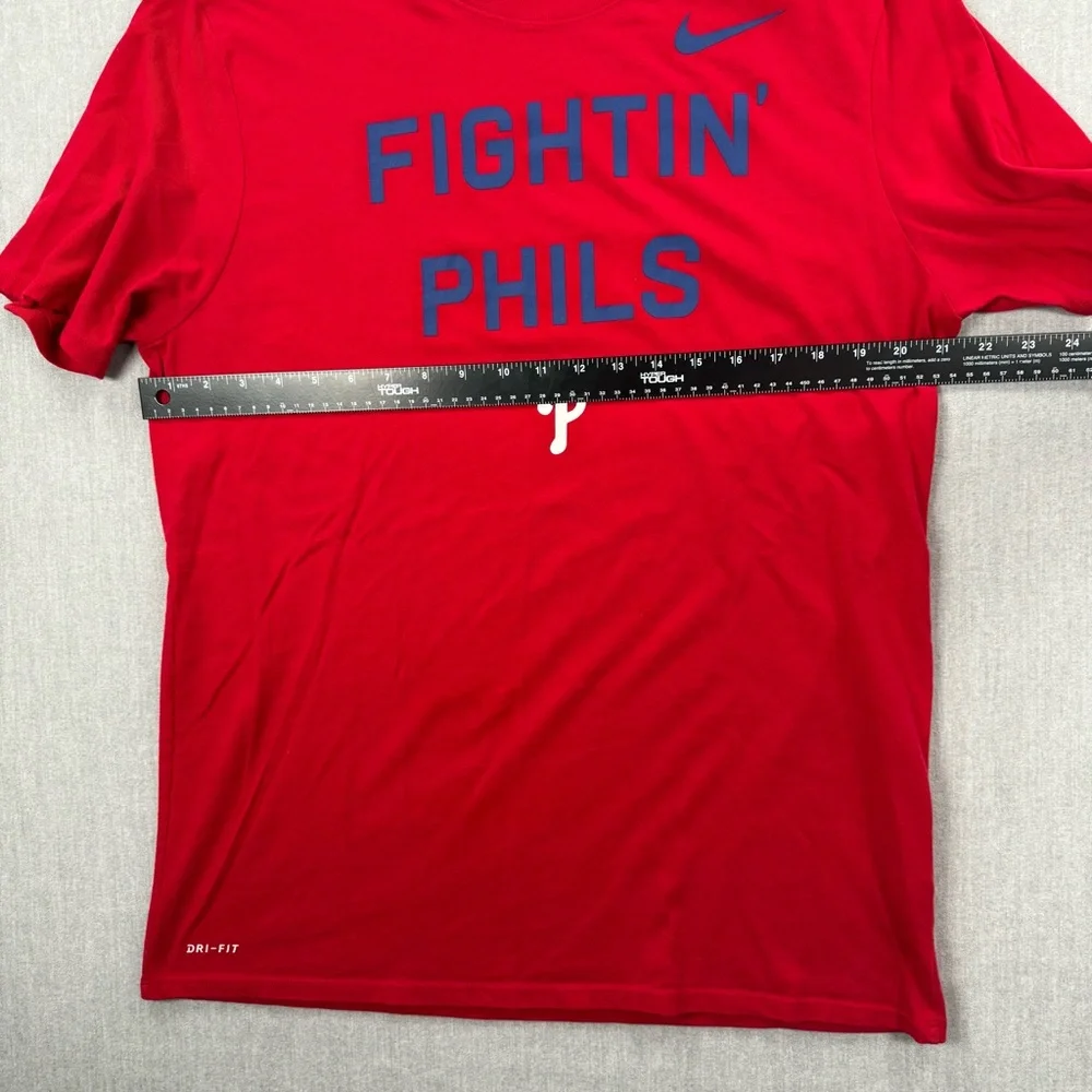 Nike Men’s Red 'Fightin' Phils' Short-Sleeve‎ Tee with Blue Lettering